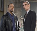 From left to right: Ice-T (Detective Odafin "Fin" Tutuola) and Richard Belzer (Detective John Munch).
