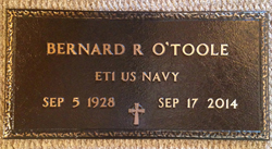 Headstone of Bernard O'Toole. Click on image to view larger size in a new window.