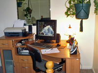 My new desk and home work station. Click on image to see larger size in a new window.