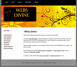 Screenshot of Webs Divine. Click on image to go to web site.